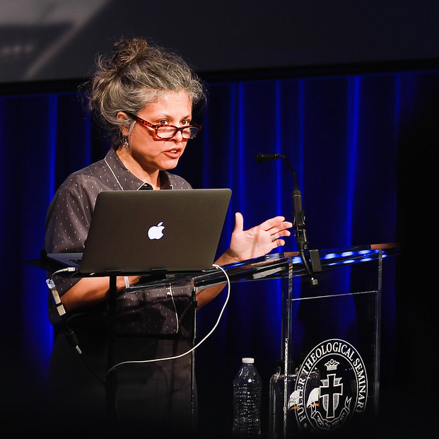 (Culture Care Summit 2018 | Creation and New Creation) Maria Fee, adjunct professor of theology and culture and PhD student (pictured above) leads students through a creative thesis project.